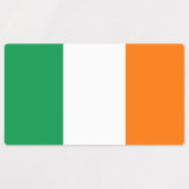 Étiquettes patriotiques avec drapeau d'Irlande (Design 2)