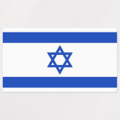 Étiquettes patriotiques avec drapeau d'Israël (Design 1)