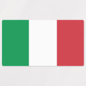 Étiquettes patriotiques avec drapeau d'Italie (Design 2)