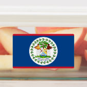Étiquettes patriotiques avec drapeau du Belize (Apposé)