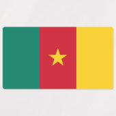 Étiquettes patriotiques avec drapeau du Cameroun (Design 2)