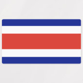 Étiquettes patriotiques avec drapeau du Costa Rica (Design 2)