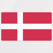 Étiquettes patriotiques avec drapeau du Danemark (Design 2)
