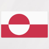 Étiquettes patriotiques avec drapeau du Groenland (Design 2)