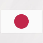 Étiquettes patriotiques avec drapeau du Japon (Design 2)