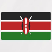 Étiquettes patriotiques avec drapeau du Kenya (Design 1)