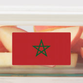 Étiquettes patriotiques avec drapeau du Maroc (Apposé)