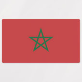 Étiquettes patriotiques avec drapeau du Maroc (Design 2)