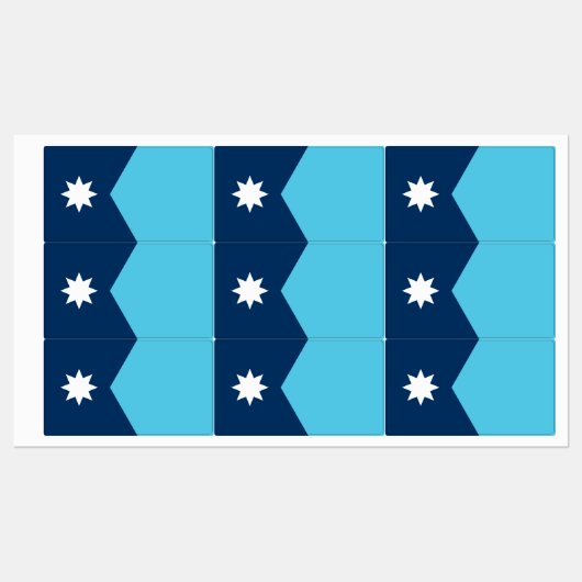 Étiquettes patriotiques avec drapeau du Minnesota (Feuille)