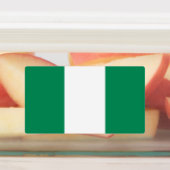 Étiquettes patriotiques avec drapeau du Nigeria (Apposé)