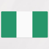Étiquettes patriotiques avec drapeau du Nigeria (Design 1)