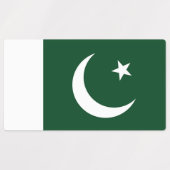 Étiquettes patriotiques avec drapeau du Pakistan (Design 1)