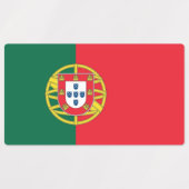 Étiquettes patriotiques avec drapeau du Portugal (Design 2)