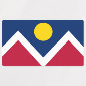 Étiquettes patriotiques avec le drapeau de Denver  (Design 1)
