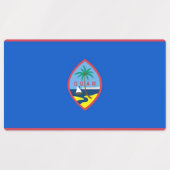 Étiquettes patriotiques avec le drapeau de Guam (Design 1)