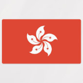 Étiquettes patriotiques avec le drapeau de Hong Ko (Design 2)