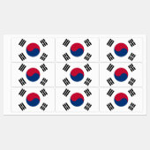 Étiquettes patriotiques avec le drapeau de la Coré (Feuille)