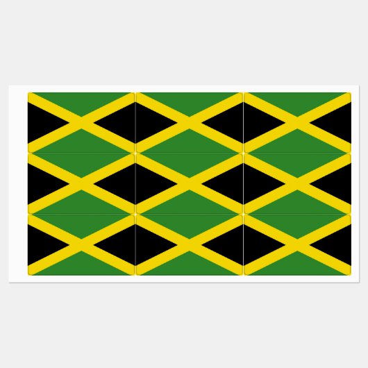 Étiquettes patriotiques avec le drapeau de la Jama (Feuille)