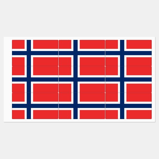 Étiquettes patriotiques avec le drapeau de la Norv (Feuille)
