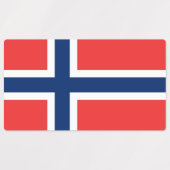 Étiquettes patriotiques avec le drapeau de la Norv (Design 2)