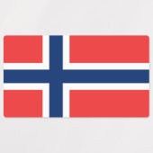 Étiquettes patriotiques avec le drapeau de la Norv (Design 1)