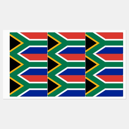 Étiquettes patriotiques avec le drapeau de l'Afriq (Feuille)