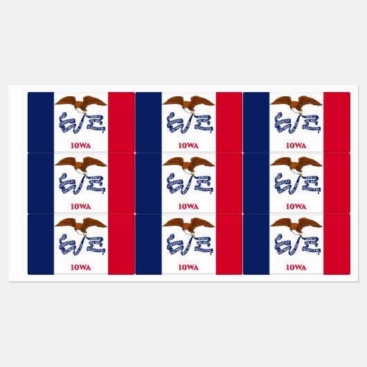 Étiquettes patriotiques avec le drapeau de l'Etat  (Feuille)