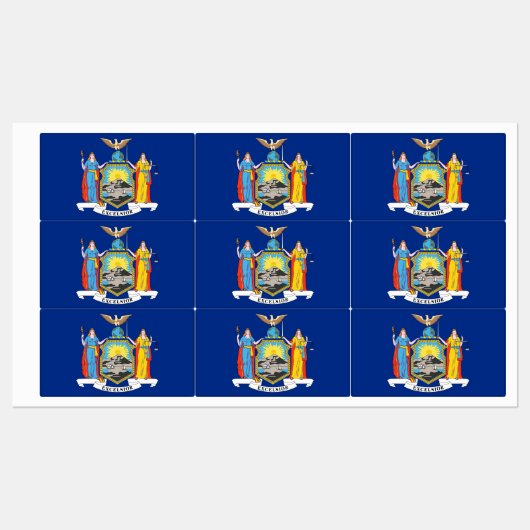 Étiquettes patriotiques avec le drapeau de l'État  (Feuille)