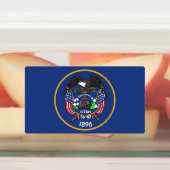 Étiquettes patriotiques avec le drapeau de l'Etat  (Apposé)