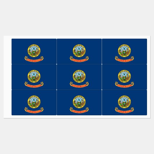Étiquettes patriotiques avec le drapeau de l'Etat  (Feuille)
