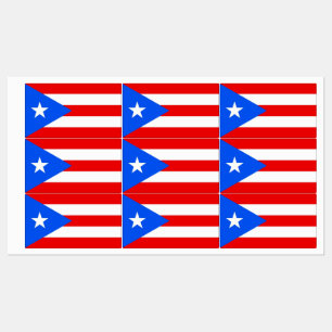 Étiquettes patriotiques avec le drapeau de Porto R