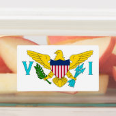 Étiquettes patriotiques avec le drapeau des îles V (Apposé)