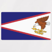 Étiquettes patriotiques avec le drapeau des Samoa (Design 1)