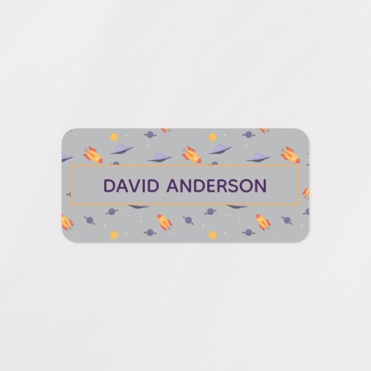 Étiquettes Pattern space ufo neutral color (Design 1)