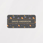 Étiquettes Pattern space ufo neutral color (Design 2)