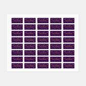 Étiquettes Pattern space ufo orange purple (Feuille)