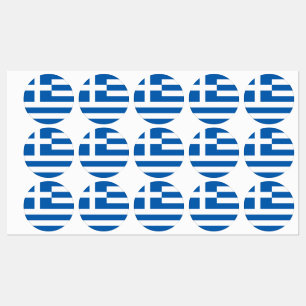 Étiquettes pavillon de la Grèce