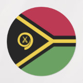 Étiquettes pavillon de Vanuatu (Design 1)
