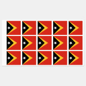 Étiquettes Pavillon du Timor oriental (Feuille)