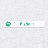 Étiquettes Paw Print Personalized Kids Name Labels (Design 2)