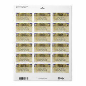 Étiquettes Peacock Vignoble vintage (Feuille entière)