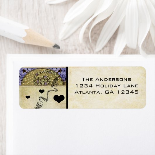 Étiquettes Peacock Vignoble vintage (En situation)