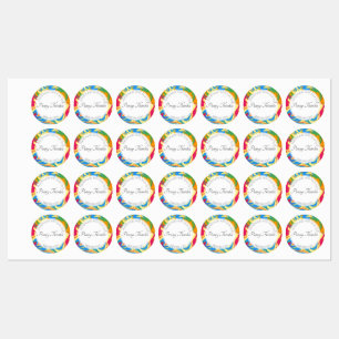 Étiquettes Peinture à rayures colorées