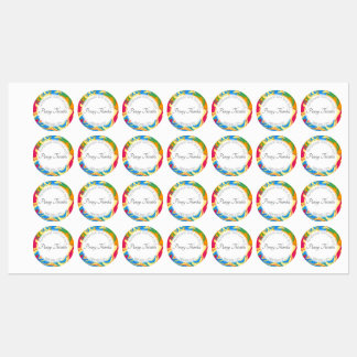 Étiquettes Peinture à rayures colorées