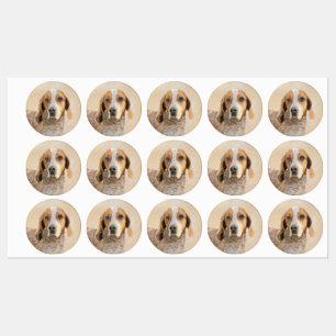Étiquettes Peinture américaine anglaise sur pilon - Chien Ar