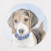 Étiquettes Peinture beagle - Cute Original Chien Art (Design 2)