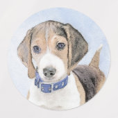 Étiquettes Peinture beagle - Cute Original Chien Art (Design 1)