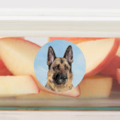 Étiquettes Peinture berger allemande - jolie art original chi (Apposé)