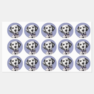 Étiquettes Peinture Dalmatienne - Cute Original Chien Art