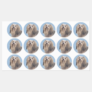 Étiquettes Peinture Havanaise (Argent) - Cute Original Chien